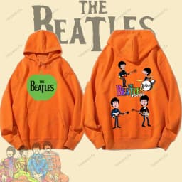 Vintage Rock Long-Sleeved Hoodie By The Beatles Winter Fashion Keep Warm Men's Hoodie Aesthetic Clothes Drop Shoulder Tracksuit