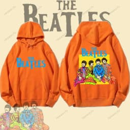 Vintage Rock Long-Sleeved Hoodie By The Beatles Winter Fashion Keep Warm Men's Hoodie Aesthetic Clothes Drop Shoulder Tracksuit