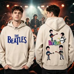 Vintage Rock Long-Sleeved Hoodie By The Beatles Winter Fashion Keep Warm Men's Hoodie Aesthetic Clothes Drop Shoulder Tracksuit