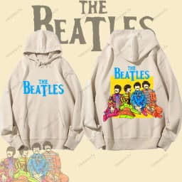 Vintage Rock Long-Sleeved Hoodie By The Beatles Winter Fashion Keep Warm Men's Hoodie Aesthetic Clothes Drop Shoulder Tracksuit