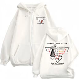 Taran Tactical Pistol Print Zipper Hoodie High Quality Fashion Zip Up Hooded Sweatshirts Men Women Casual Oversized Pullovers