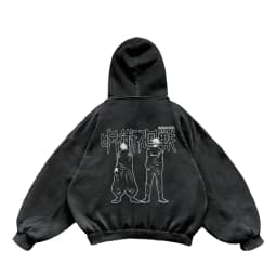Anime Jujutsu Kaisen Gojo Satoru Geto Suguru Print Hooded Men Women Cotton Hoodies Retro Washed Sweatshirt Harajuku Streetwear