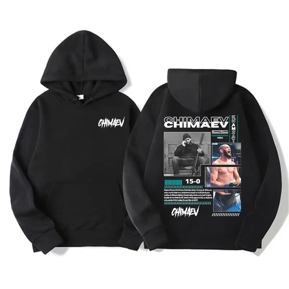 Khamzat Chimaev Graphic Cover Hooded Men Women Fashion Vintage Long Sleeve Sweatshirt Comfort Casual Oversized Hoodie Streetwear