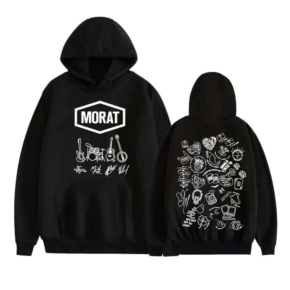 Rock Band Morat Album Tour 2025 Print Hoodies Men's Clothing Harajuku Vintage Gothic Sweatshirt Hip Hop Comfort Casual Pullovers