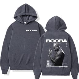 France Rapper Booba Nero Nemesis Hoodies Men's Clothing Retro Fashion Hip Hop Long Sleeves Hooded Sweatshirts Oversized Pullover