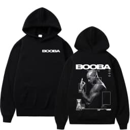 France Rapper Booba Nero Nemesis Hoodies Men's Clothing Retro Fashion Hip Hop Long Sleeves Hooded Sweatshirts Oversized Pullover