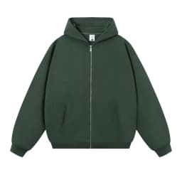 750G Heavyweight Hooded Zipper Sweatshirt Jacket for Men and Women Loose Fit Autumn Winter Thickened Sports Casual Cardigan