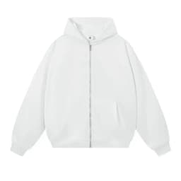 750G Heavyweight Hooded Zipper Sweatshirt Jacket for Men and Women Loose Fit Autumn Winter Thickened Sports Casual Cardigan