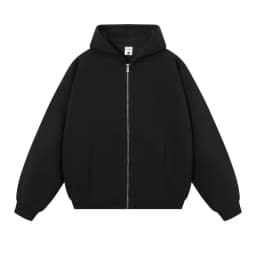750G Heavyweight Hooded Zipper Sweatshirt Jacket for Men and Women Loose Fit Autumn Winter Thickened Sports Casual Cardigan