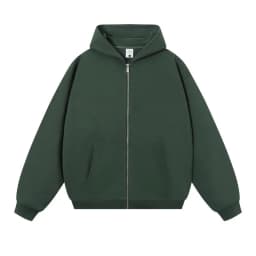 750G Heavyweight Hooded Zipper Sweatshirt Jacket for Men and Women Loose Fit Autumn Winter Thickened Sports Casual Cardigan