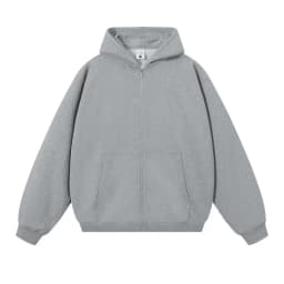 750G Heavyweight Hooded Zipper Sweatshirt Jacket for Men and Women Loose Fit Autumn Winter Thickened Sports Casual Cardigan