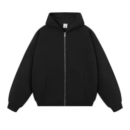 750G Heavyweight Hooded Zipper Sweatshirt Jacket for Men and Women Loose Fit Autumn Winter Thickened Sports Casual Cardigan
