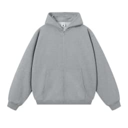 750G Heavyweight Hooded Zipper Sweatshirt Jacket for Men and Women Loose Fit Autumn Winter Thickened Sports Casual Cardigan