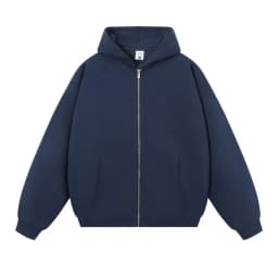 750G Heavyweight Hooded Zipper Sweatshirt Jacket for Men and Women Loose Fit Autumn Winter Thickened Sports Casual Cardigan