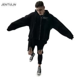 Hip Hop Men Women Zip Up Hoodie Pray Graphic Print Zipper Hooded Oversized Sweatshirt Streetwear Jacket Y2K Coat Clothing Gothic