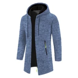 New Mens Long Sleeve Hooded Sweater for Men Zipper Sweatshirts Oversize Streetwear Warm Solid Color Autumn Jacket Hoodie Men
