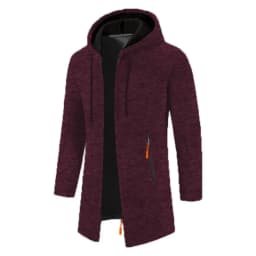 New Mens Long Sleeve Hooded Sweater for Men Zipper Sweatshirts Oversize Streetwear Warm Solid Color Autumn Jacket Hoodie Men