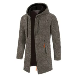 New Mens Long Sleeve Hooded Sweater for Men Zipper Sweatshirts Oversize Streetwear Warm Solid Color Autumn Jacket Hoodie Men