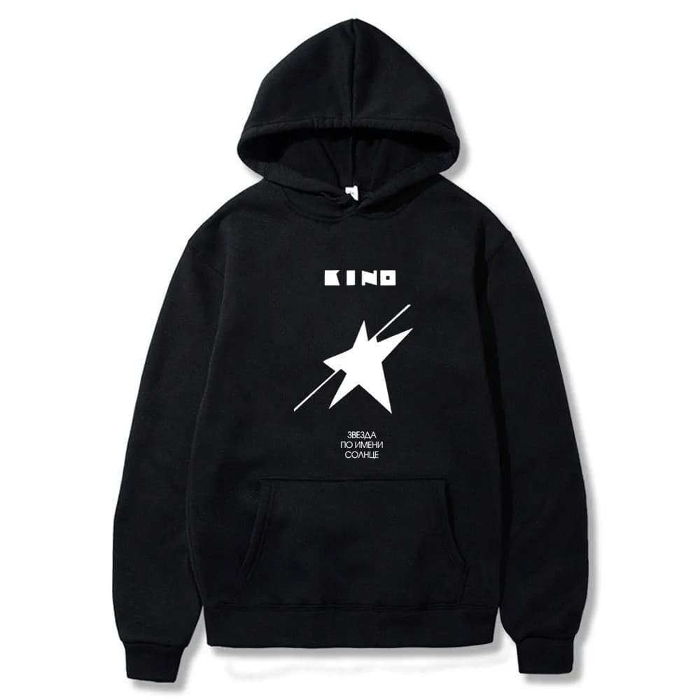 Legendary Russia Rock Band Viktor Tsoi Kino A Star Named Sun Album Graphic Hoodie Men Women Cotton Casual Oversized Sweatshirt