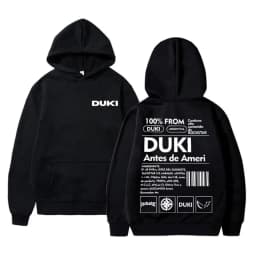 Rapper Duki Merch Hoodie Unisex Casual Fleece Cotton Pullover Male Trend Hoodies Men Women Fashion Hip Hop Oversized Streetwear