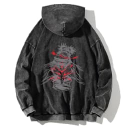 Choso Jujutsu Kaisen Anime Graphic Hooded Men Women Vintage Hoodies Washed Cotton Sweatshirt Harajuku Streetwear Male Pullover