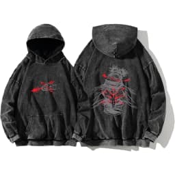 Choso Jujutsu Kaisen Anime Graphic Hooded Men Women Vintage Hoodies Washed Cotton Sweatshirt Harajuku Streetwear Male Pullover