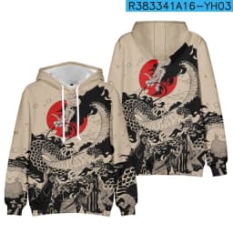 Anime Dragon Cosplay Hoodies Hip Hop 3D Print Men Women Sweatshirt Long Sleeve Pullovers Harajuku Streetwear Coat