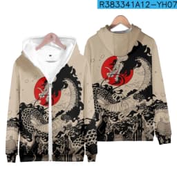 Anime Dragon Cosplay Hoodies Hip Hop 3D Print Men Women Sweatshirt Long Sleeve Pullovers Harajuku Streetwear Coat