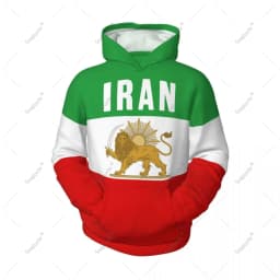 Unisex 3D Youth Hoodie Emblem Of Iran Lion And Sun Flag Of Iran Persia Kids Boys Girls Sweatshirt Pullover Hoodies Polyester