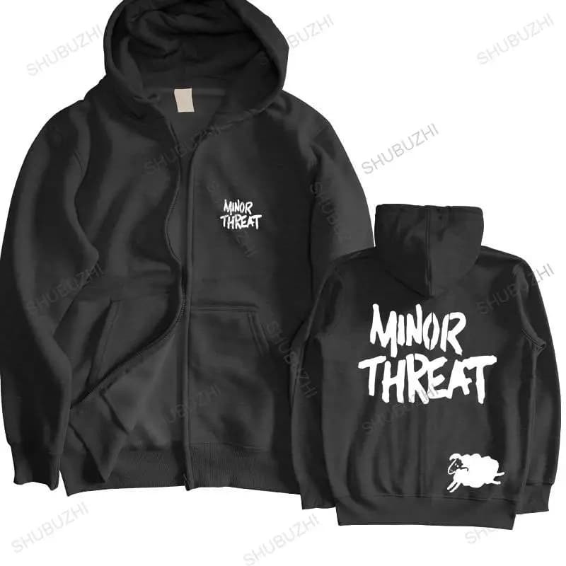 Men streetwear sweatshirt hooded Minor Threat hoody Out of Step Hardcore Punk | Straight Edge | Dischord