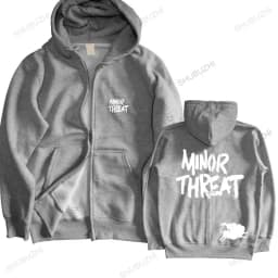 Men streetwear sweatshirt hooded Minor Threat hoody Out of Step Hardcore Punk | Straight Edge | Dischord