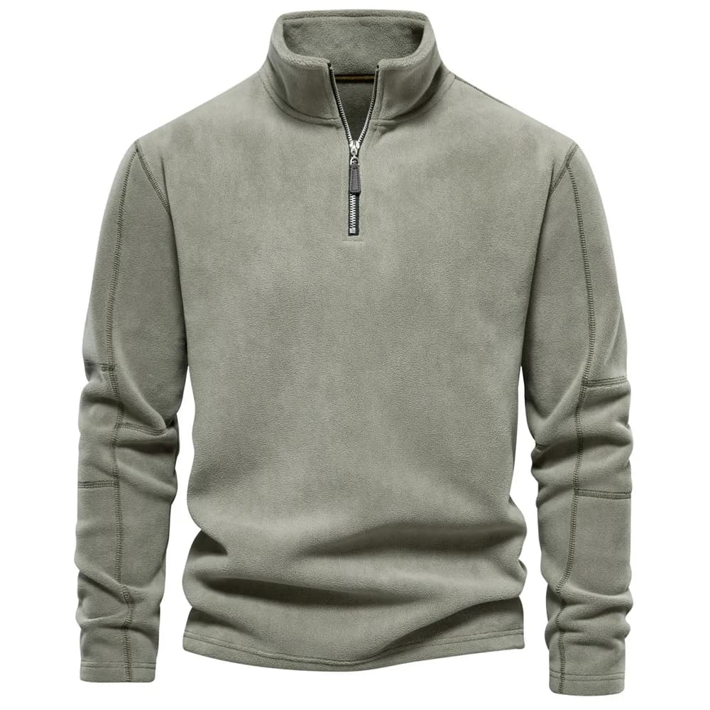 Men's autumn and winter fashion new item stand up collar half zipper long sleeved sweatshirt trend versatile men's fleece top