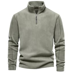 Men's autumn and winter fashion new item stand up collar half zipper long sleeved sweatshirt trend versatile men's fleece top