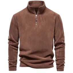 Men's autumn and winter fashion new item stand up collar half zipper long sleeved sweatshirt trend versatile men's fleece top