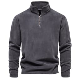 Men's autumn and winter fashion new item stand up collar half zipper long sleeved sweatshirt trend versatile men's fleece top