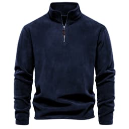Men's autumn and winter fashion new item stand up collar half zipper long sleeved sweatshirt trend versatile men's fleece top