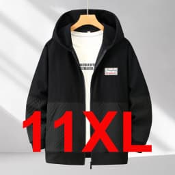 Zippered Hoodie Men Plus Size 12XL 10XL Spring Autumn Hoodie Jacket Male Big Size 12XL