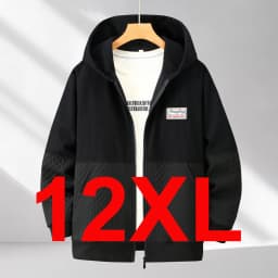 Zippered Hoodie Men Plus Size 12XL 10XL Spring Autumn Hoodie Jacket Male Big Size 12XL