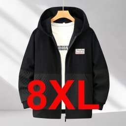 Zippered Hoodie Men Plus Size 12XL 10XL Spring Autumn Hoodie Jacket Male Big Size 12XL