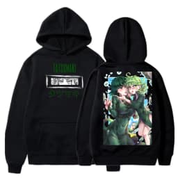 Anime ONE PUNCH-MAN Tatsumaki Fubuki Printing Hooded Men Patchwork Hoodies Casual Loose Streetwear Harajuku Male Sweatshirt