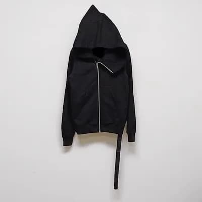 Street Style Wizard Hat RO New High Street Sash Hood Zipper Hoodie Unisex Couple Outerwear Sweatshirt Trendy Loose Fit Youth