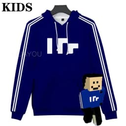 Quackity Cosplay Merch Dream-Smp 3D Printed Blue Fashion Long Sleeve Hoodie Kids Sweatshirts Men Women Casual Hoodie Plus Size