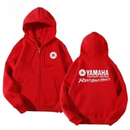Yamaha Motorcycle Racing Printed Autumn New Zipper Shirt Men's and Women's Universal Full Zipper Warm Hoodie Sportswear