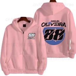 Miguel Oliveira 88 Logo Racing Motorcycle Team Men Zip Up Hoodie Spring Autumn Male Sweatshirt New Sport Women Jacket Coats
