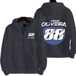 Miguel Oliveira 88 Logo Racing Motorcycle Team Men Zip Up Hoodie Spring Autumn Male Sweatshirt New Sport Women Jacket Coats