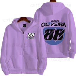 Miguel Oliveira 88 Logo Racing Motorcycle Team Men Zip Up Hoodie Spring Autumn Male Sweatshirt New Sport Women Jacket Coats