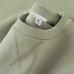 Thickened Fleece Hoodless Sweatshirt Men's round Neck Winter Casual Loose Fit Cotton Polyester Long Sleeve Self Heating