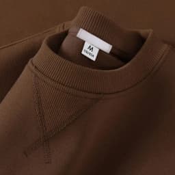 Thickened Fleece Hoodless Sweatshirt Men's round Neck Winter Casual Loose Fit Cotton Polyester Long Sleeve Self Heating