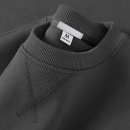 Thickened Fleece Hoodless Sweatshirt Men's round Neck Winter Casual Loose Fit Cotton Polyester Long Sleeve Self Heating