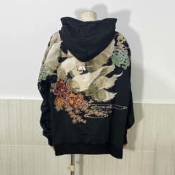 PFNW Chinese Style 2025 New Sweatshirt Men's Nine-tailed Fox Embroidery Hooded Tops Japanese Trend  Spring Loose Hoodies 28W5781